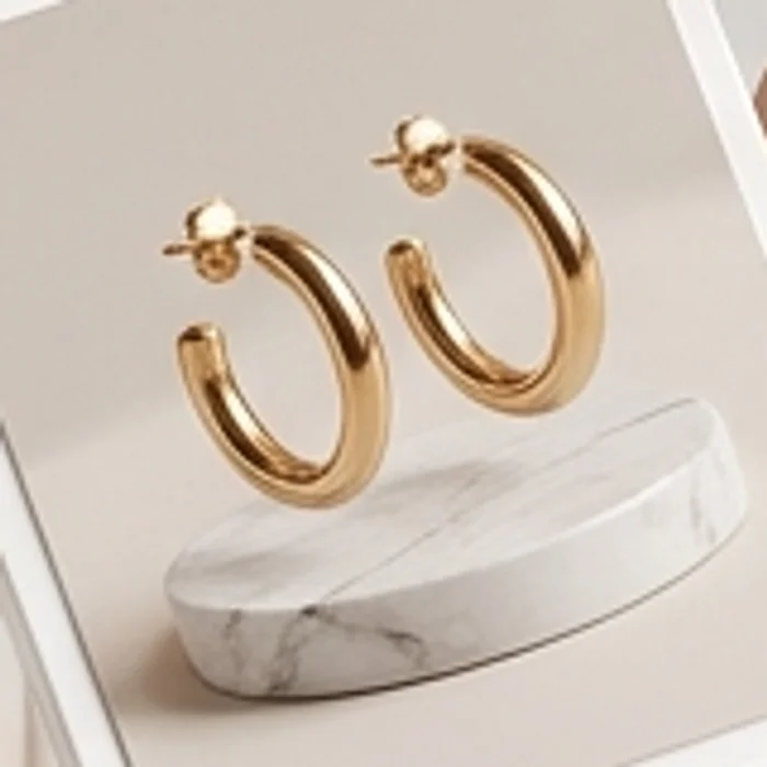 Gold Vermeil Hoop Earrings